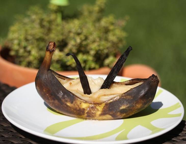 Gegrillte Marzipanbanane Gegrillte Marzipanbanane