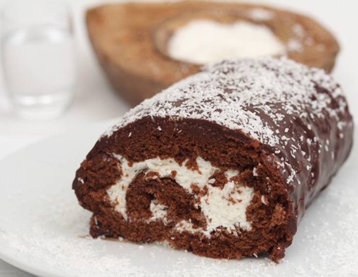 Schoko-Kokos-Roulade Schoko-Kokos-Roulade