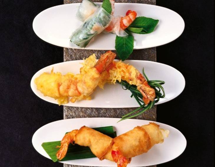 Garnelen-Tempura auf dreierlei Arten (Variante III) Garnelen-Tempura auf dreierlei Arten (Variante III)