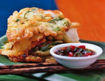 Okonomiyaki mit Jakobsmuscheln