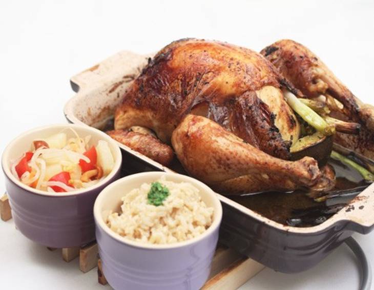 Teriyaki-Huhn mit süß-saurem Gemüse Teriyaki-Huhn mit süß-saurem Gemüse