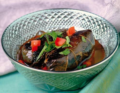 Gefüllte Weinblätter nach arabischer Art (Warak Enab) Rezept - ichkoche.de Gefüllte Weinblätter nach arabischer Art (Warak Enab) Rezept - ichkoche.de