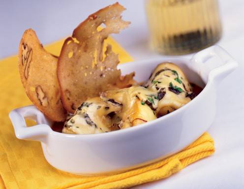 Safranäpfel mit Blauschimmelkäse überbacken Rezept - ichkoche.at