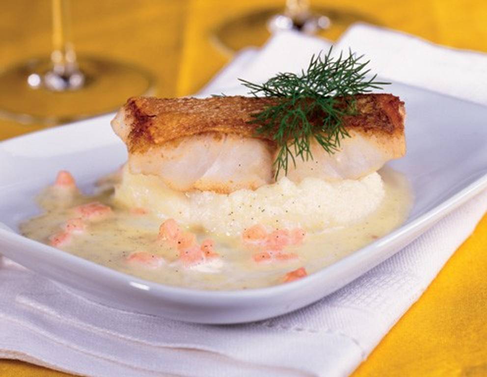 Zanderfilet mit Vanillebutter und Grießkoch Zanderfilet mit Vanillebutter und Grießkoch
