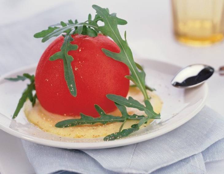 Überbackene Mozzarella-Tomaten mit Cremepolenta