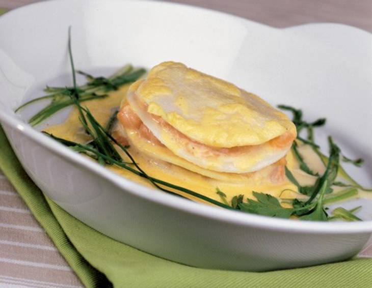 Lachs-Kohlrabi-Lasagne