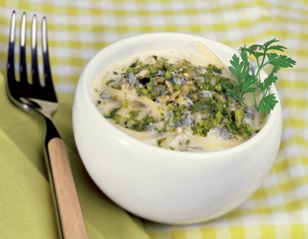 Spaghettini mit Roquefortsauce Spaghettini mit Roquefortsauce