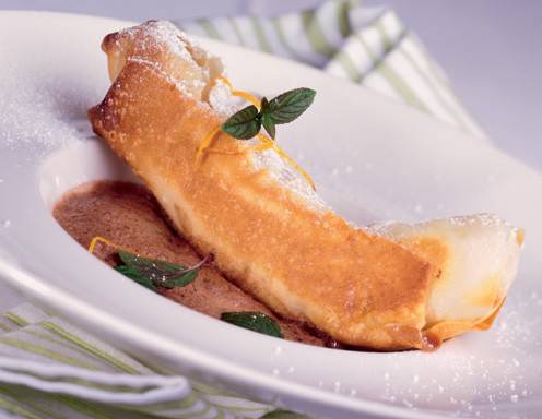 Gebackene Bananen mit Schoko-Minz-Sabayon Rezept - ichkoche.de