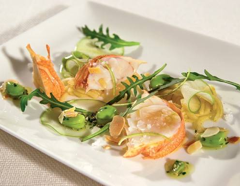 Languste mit Gewürzapfel und Rucolapesto Rezept - ichkoche
