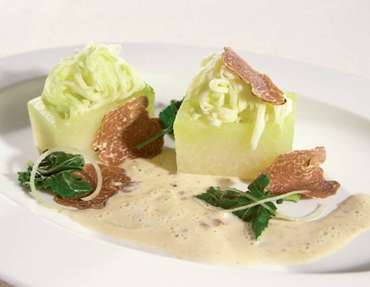 Gratinierte Kohlrabi mit Trüffeln Gratinierte Kohlrabi mit Trüffeln