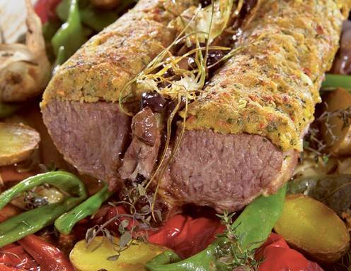 Lammrücken in der Brösel-Gemüse-Kruste Rezept - ichkoche.de Lammrücken in der Brösel-Gemüse-Kruste Rezept - ichkoche.de