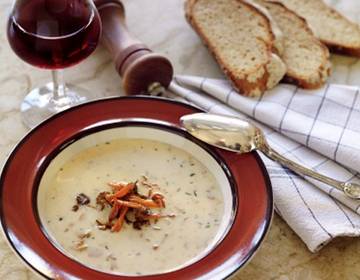 Eingebrannte Erdäpfel-Schwammerlsuppe