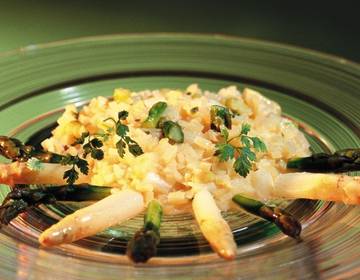 Erdäpfelragout mit Spargel Erdäpfelragout mit Spargel