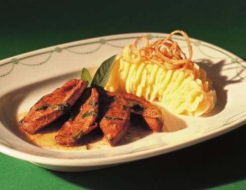 Kalbsleber mit Salbeisauce Rezept - ichkoche.de Kalbsleber mit Salbeisauce Rezept - ichkoche.de