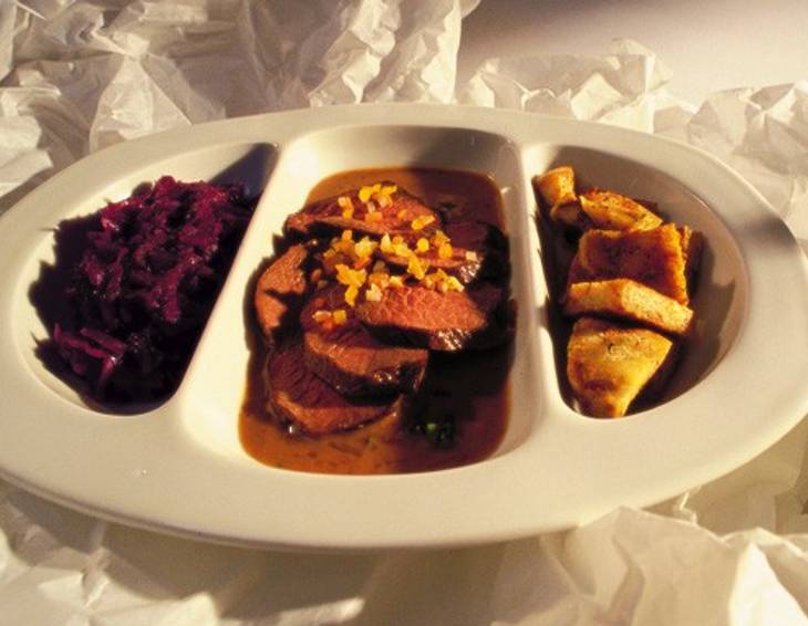 Gedünsteter Rehbraten Gedünsteter Rehbraten