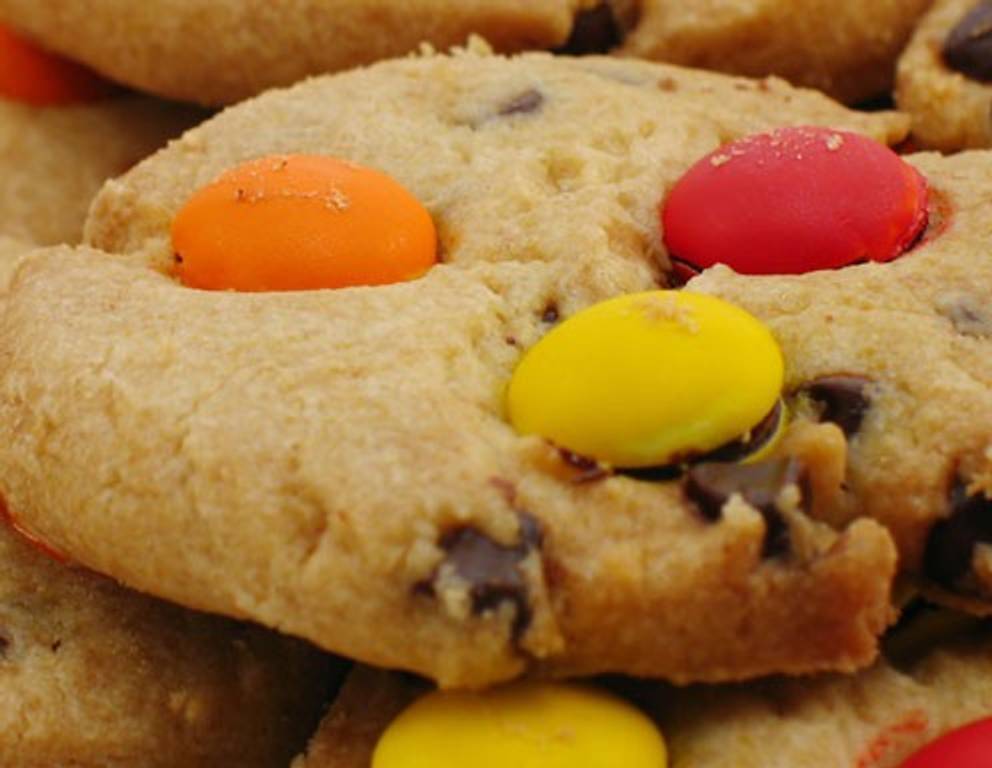 Bunte Smarties-Kekse Bunte Smarties-Kekse