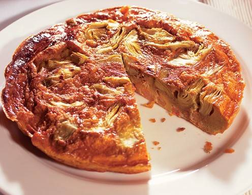 Tortilla mit Garnelen und Artischocken Rezept - ichkoche.de