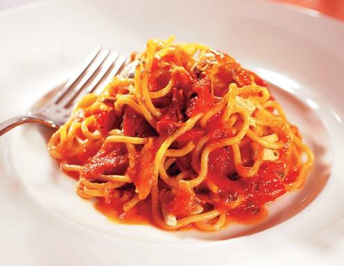 Spaghetti mit Tomaten und Knoblauch Rezept - ichkoche.de