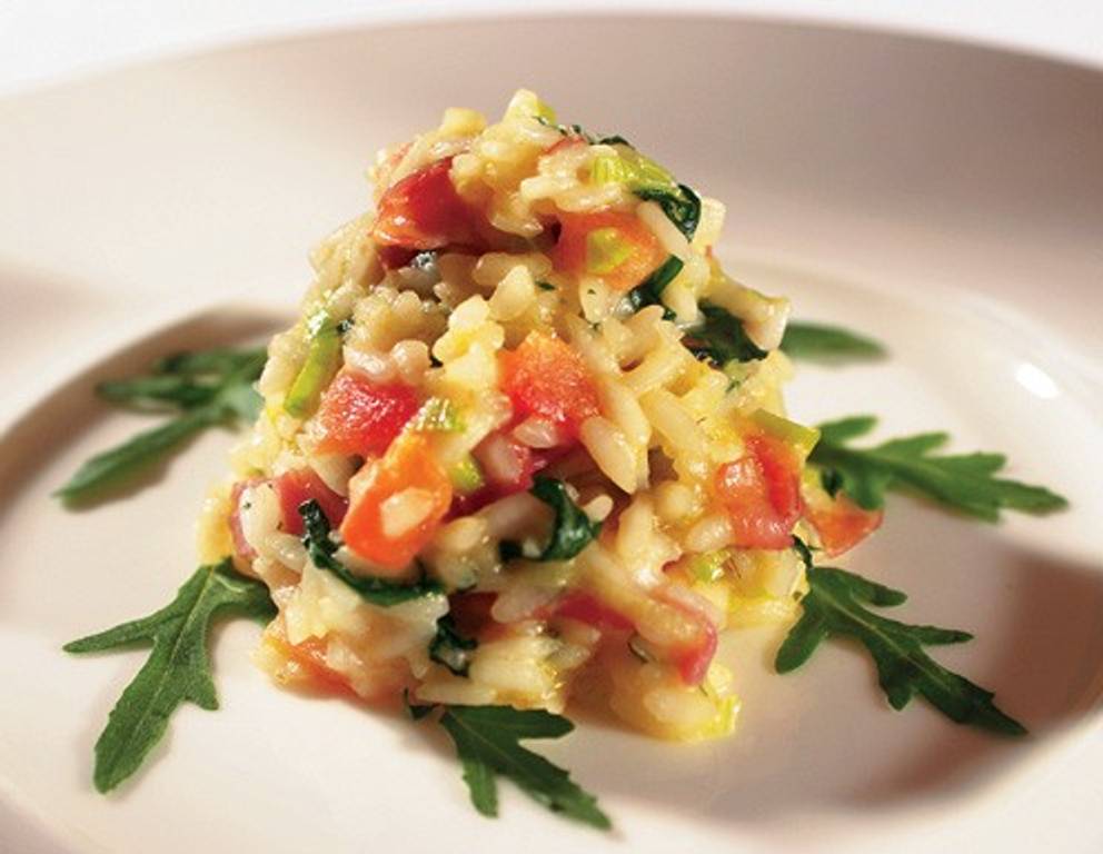 Rucolarisotto mit Parmaschinken Rucolarisotto mit Parmaschinken