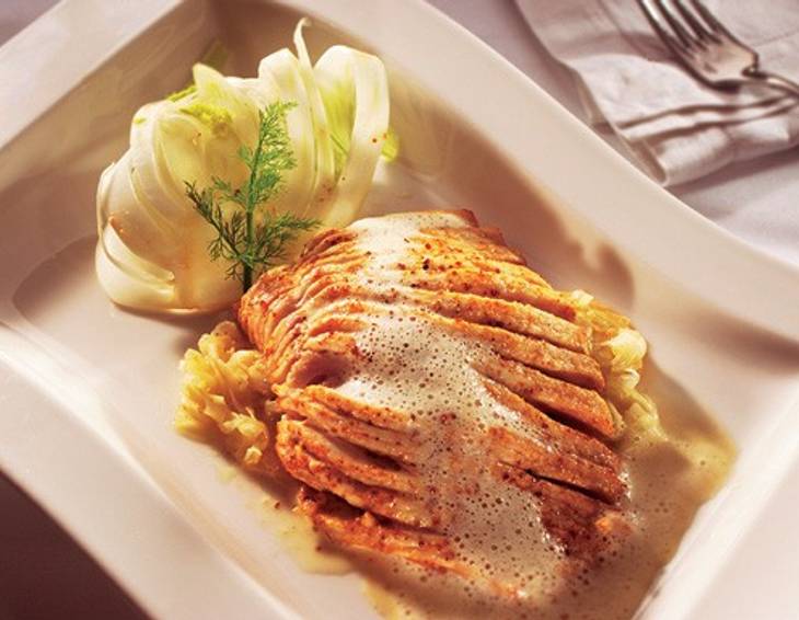 Rochen auf Fenchelsalat Rochen auf Fenchelsalat