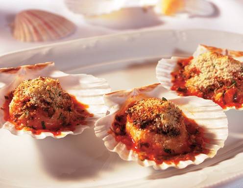 Überbackene Jakobsmuscheln Rezept - ichkoche.de Überbackene Jakobsmuscheln Rezept - ichkoche.de