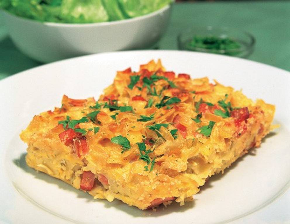 Überbackene Schinkenfleckerln aus Wien Überbackene Schinkenfleckerln aus Wien