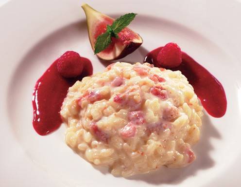 Feigenrisotto mit Himbeermark Feigenrisotto mit Himbeermark