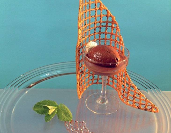 Schokolademousse mit Mohnöl Schokolademousse mit Mohnöl