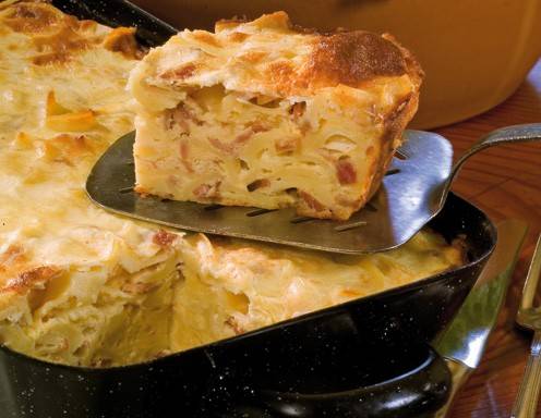 Überbackene Schinkenfleckerln Rezept - ichkoche.de