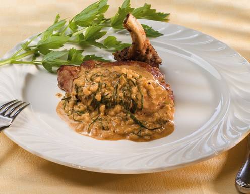 Lustock-Kotelett mit Rollgerste Rezept - ichkoche.de Lustock-Kotelett mit Rollgerste Rezept - ichkoche.de