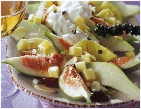 Fruchtsalat mit Joghurtkäse