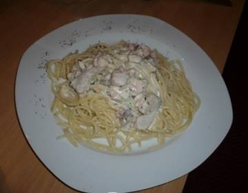 Lachsnudeln mit Schlagobers Lachsnudeln mit Schlagobers