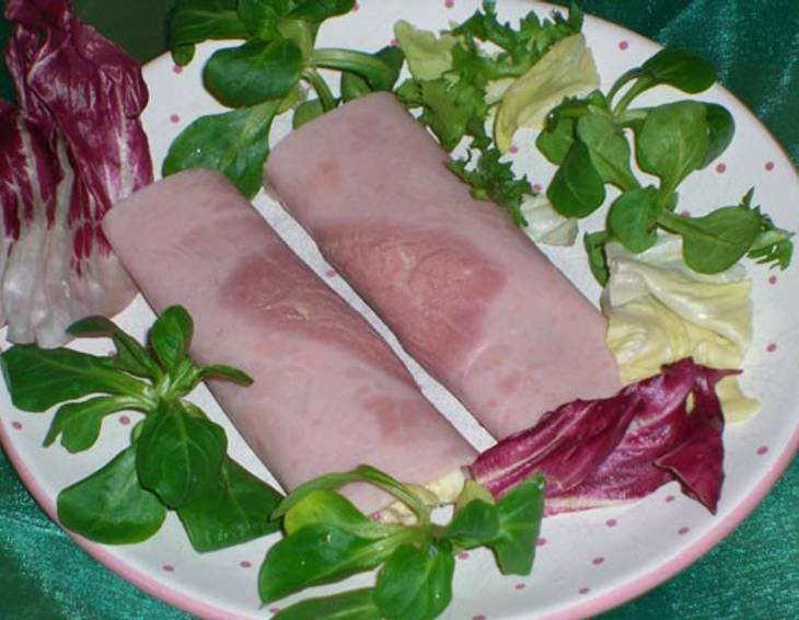 Schinkenrollen mit Champignonfülle Schinkenrollen mit Champignonfülle