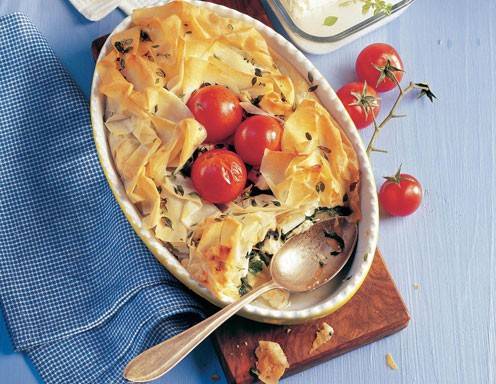 Griechischer Spinatstrudel (Spanakopita)