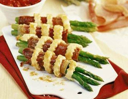 Spargelstangen mit Prosciutto crudo Rezept ichkoche