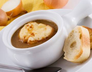 Soupe à l oignon (französische Zwiebelsuppe)