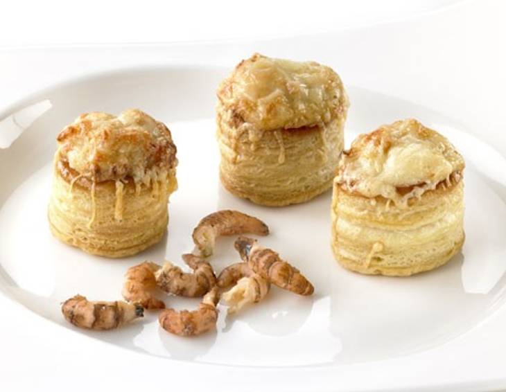 Überbackene Pidy Gourmet Zakouskis mit Shrimps Überbackene Pidy Gourmet Zakouskis mit Shrimps