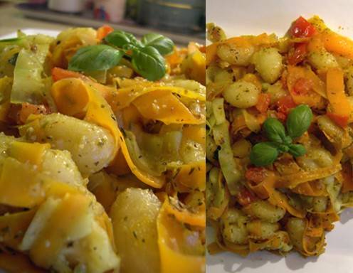 Gnocchi in Pestogemüse