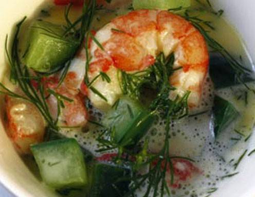 Flusskrebse mit Gartengurken und Dill Rezept - ichkoche.de Flusskrebse mit Gartengurken und Dill Rezept - ichkoche.de