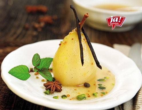 Gewürzbirne mit Krokant und Pistazien Rezept - ichkoche.at Gewürzbirne mit Krokant und Pistazien Rezept - ichkoche.at