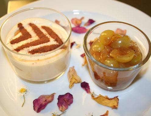 Sturm-Tiramisu mit Muskattrauben Sturm-Tiramisu mit Muskattrauben