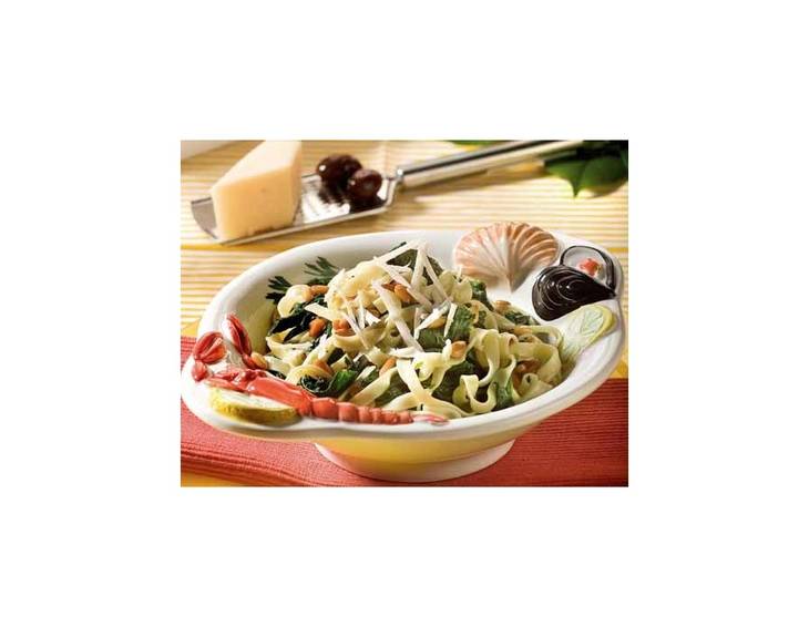 Fettucine mit Blattspinat Fettucine mit Blattspinat