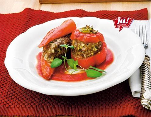 Gefüllte Paprika mit Gemüse und Reis Rezept - ichkoche.at Gefüllte Paprika mit Gemüse und Reis Rezept - ichkoche.at