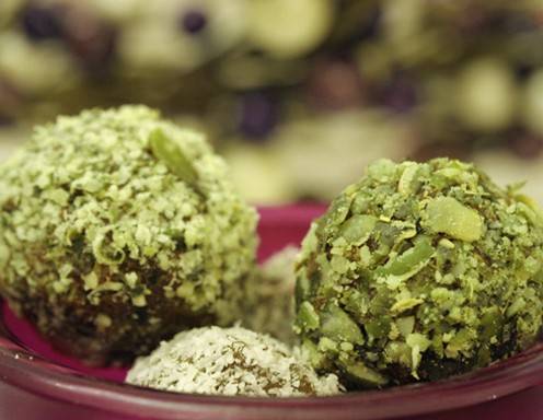 Rumkugeln mit Kürbiskernen Rumkugeln mit Kürbiskernen