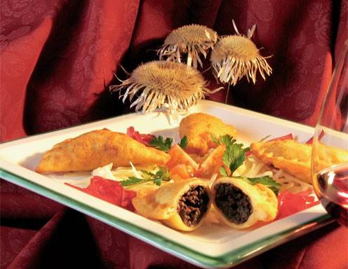 Blunzentascherln auf Weinkraut Rezept - ichkoche.ch Blunzentascherln auf Weinkraut Rezept - ichkoche.ch