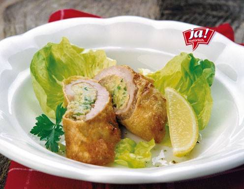 Gefüllte Kalbsschnitzel auf italienische Art mit Weißweinsauce Rezept ...