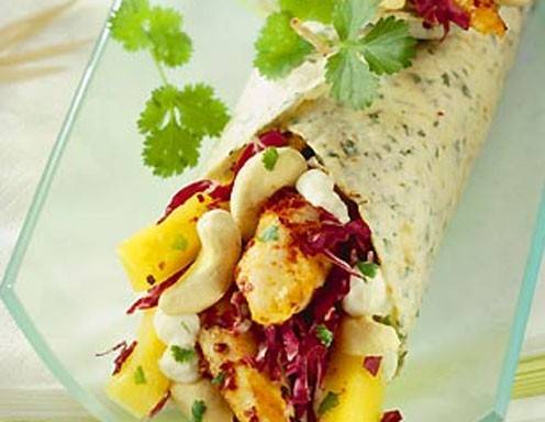 Mango-Hühnchen Wraps