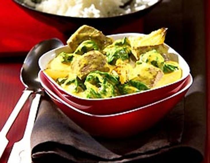 Lammragout mit Spinat Lammragout mit Spinat