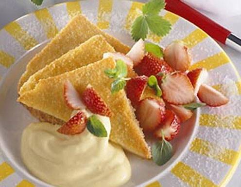 Arme Ritter mit Brunch-Vanillecreme