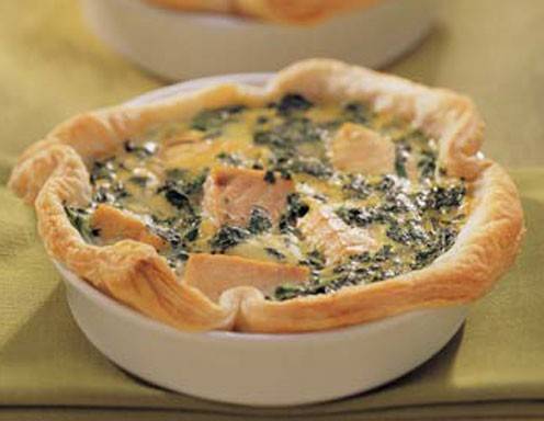 Spinat-Quiche mit Lachs